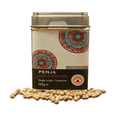 Fire Mountain White Penja Pepper 100g - Without additives, 100% Natural Peppercorn Berries from Cameroon's Penja Valley (Pack of 1)