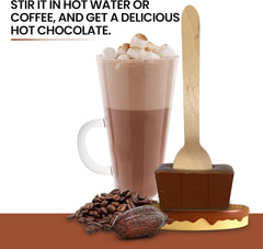 Fire Mountain Hot Chocolate Stirrers From Cocoa | 3 x 40g | 37% Milk Hot Chocolate Spoons
